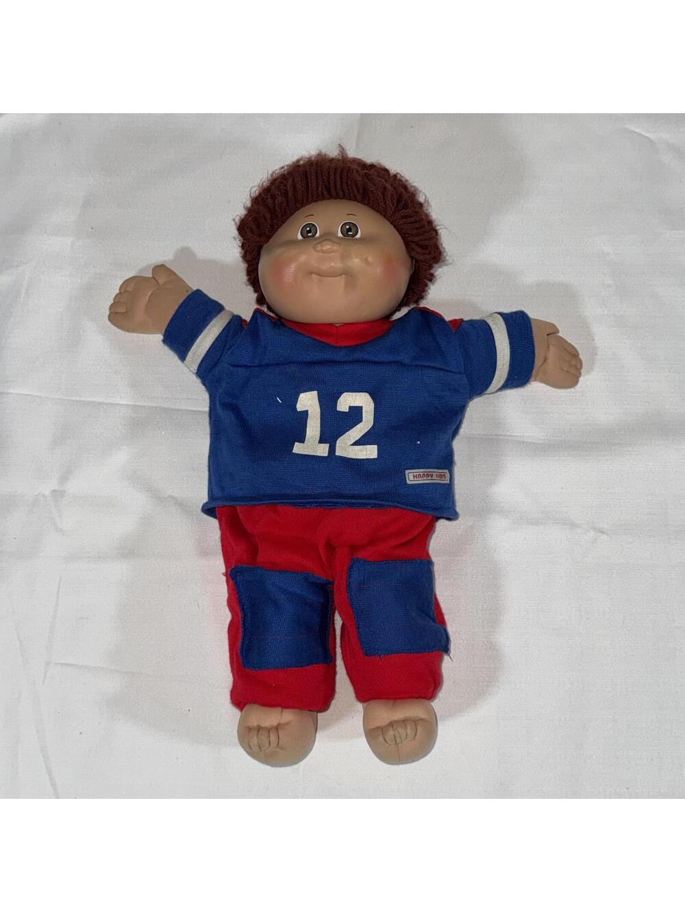 Vintage Cabbage Patch Kids Boy Doll 1982 Brown Curly Hair Brown Eyes Dimples